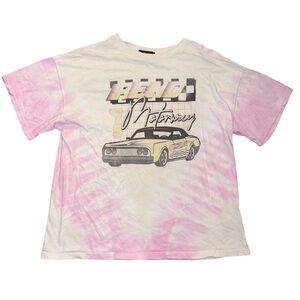 Forever 21 Pink Tie-Dye Car Graphic Tee